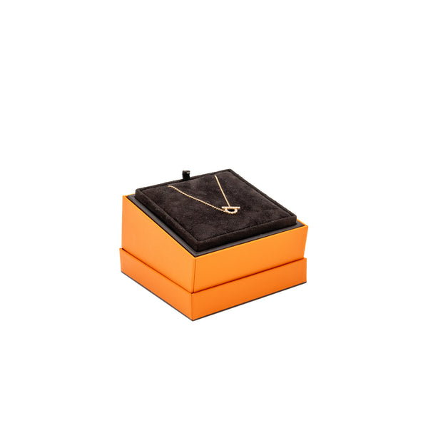 Hermes Finesse Necklace Rose Gold Diamonds