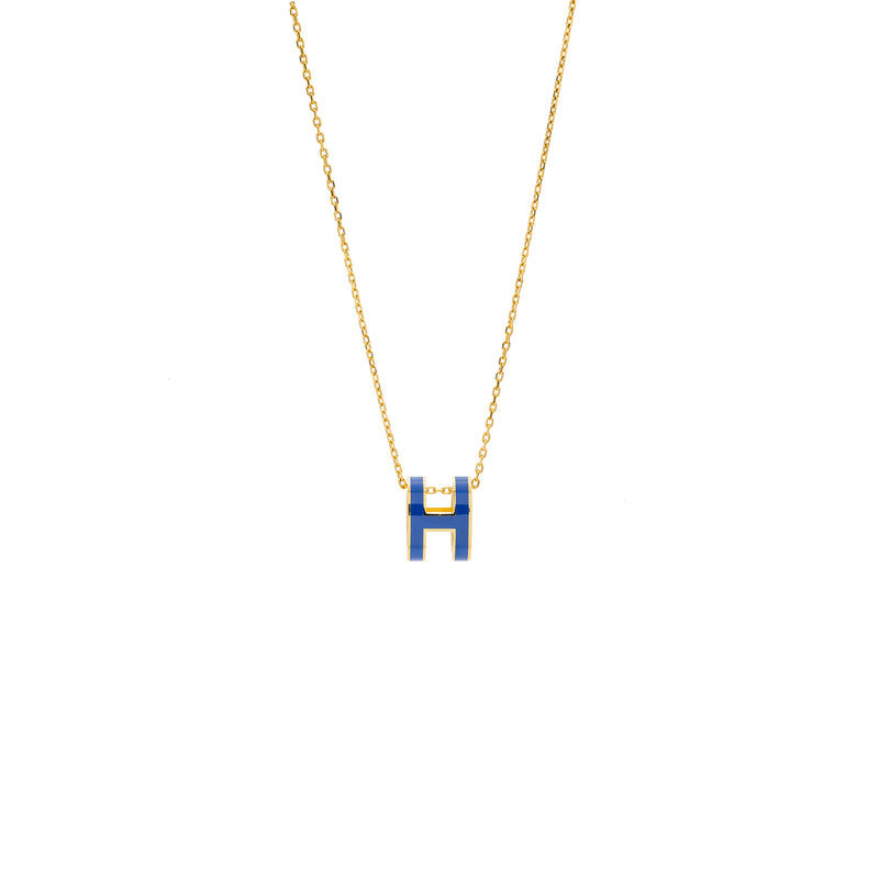 Hermes pop H pendant royal blue GHW
