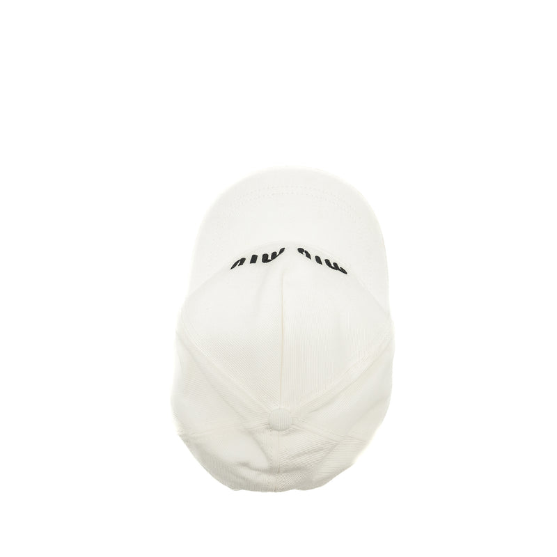 Miu miu size M Drill baseball cap white/black