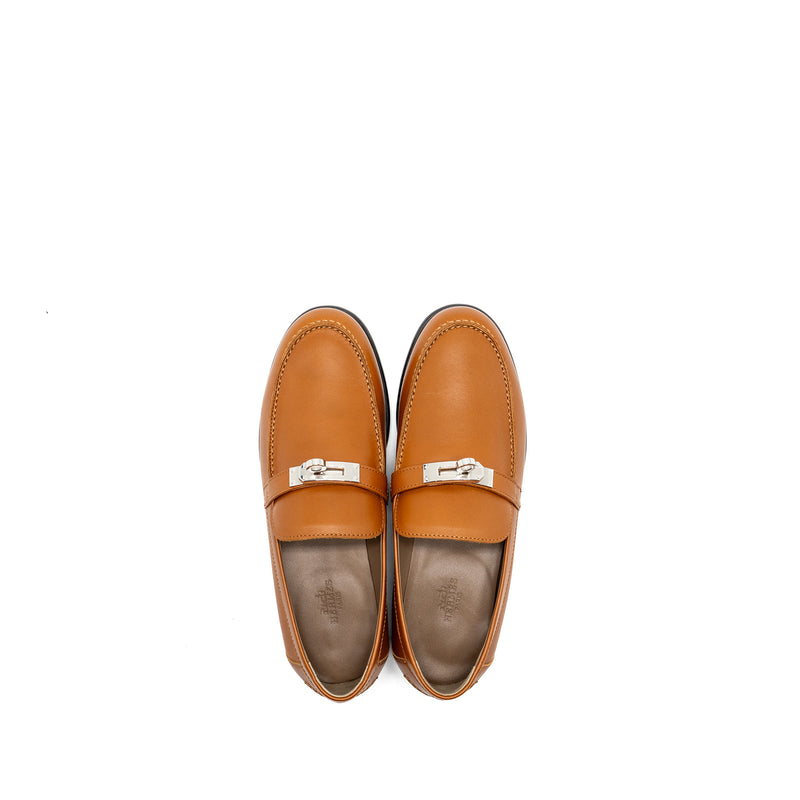 Hermes size 36.5 Destin Loafer Calfskin Naturel SHW