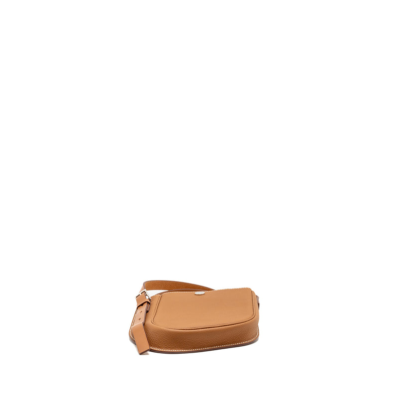 Hermes Perspective Cavaliere 21 Bag Togo/Vache Hunter Gold/Fauve SHW Stamp Z