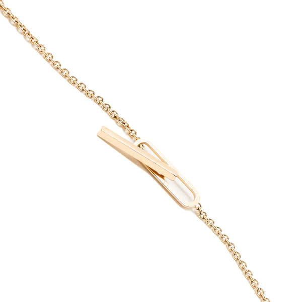 Hermes D’ancre Long Necklace Rose Gold