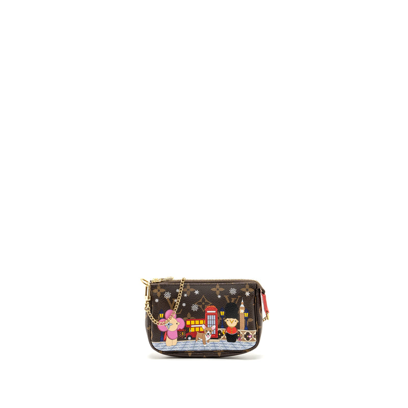 Louis Vuitton mini pochette accessories Vivienne holiday limited monogram canvas GHW