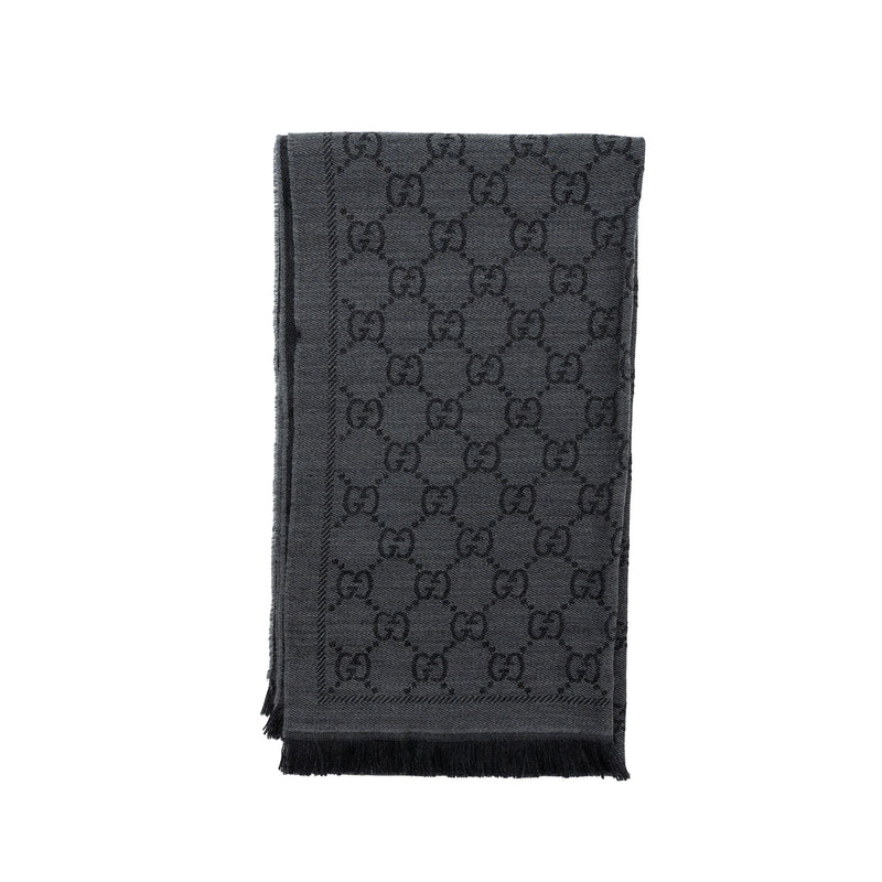 Gucci 48*180cm Wool Scarf Dark Grey