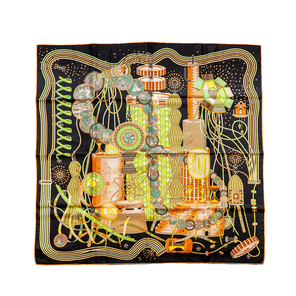 Hermes 90cm silk scarf big bang multicolour