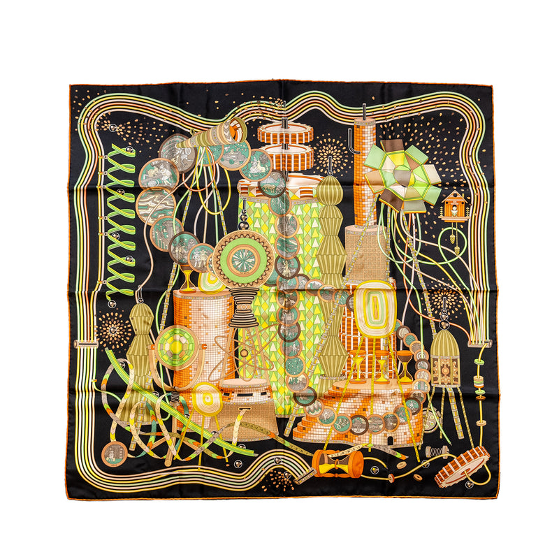 Hermes 90cm silk scarf big bang multicolour
