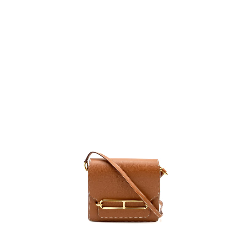 Hermes Mini Roulis Evercolor Gold GHW Stamp Y