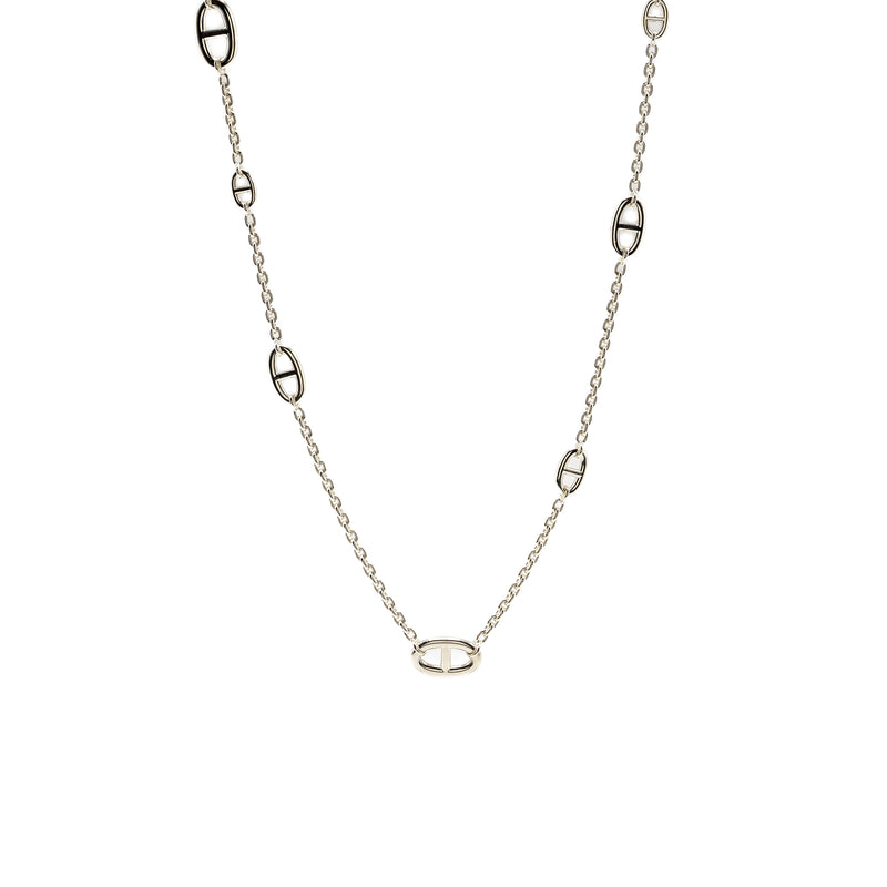 Hermes 80cm farandole long necklace 925 sterling silver