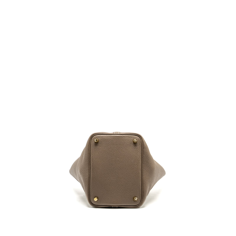 Hermes Picotin 18 Lock Bag Clemence Etoupe GHW Stamp D