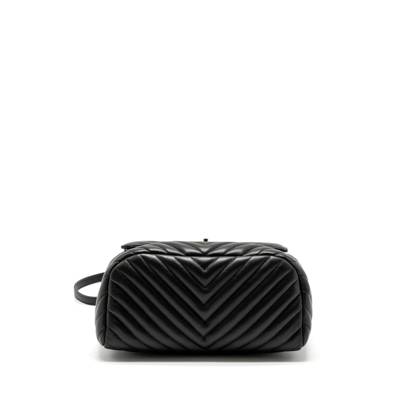 Chanel Urban Spirit Backpack Chevron Calfskin Black SHW