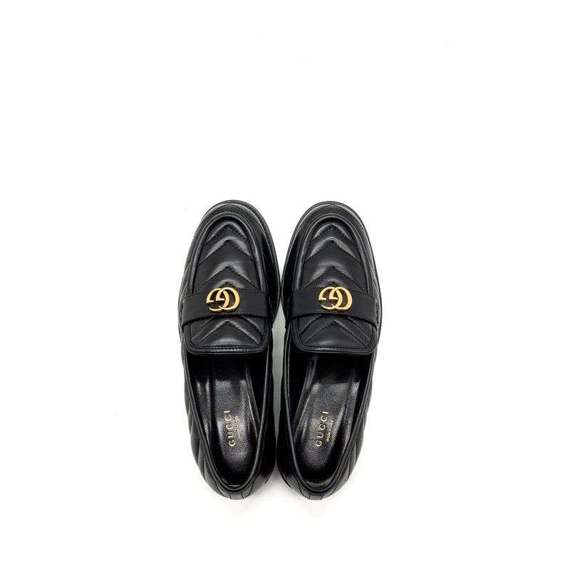 Gucci size 37.5 GG loafers black GHW
