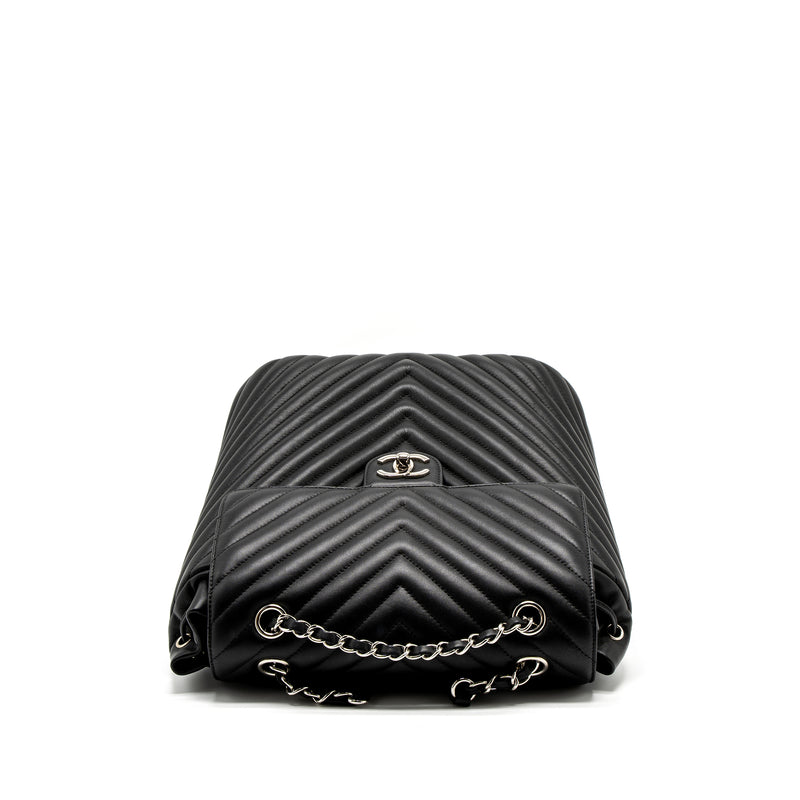 Chanel Urban Spirit Backpack Chevron Calfskin Black SHW