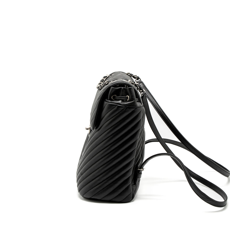 Chanel Urban Spirit Backpack Chevron Calfskin Black SHW