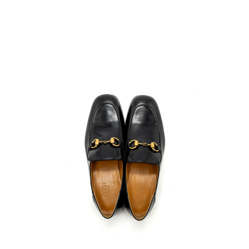 Gucci Size 38 Horsebit Loafer Leather Black GHW