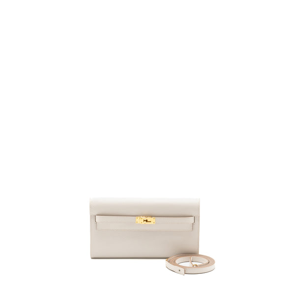 Hermes Kelly To Go Epsom Gris Pale GHW Stamp B