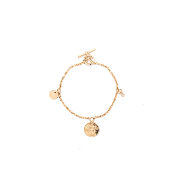 Hermes Ex-Libris bracelet, small model rose gold
