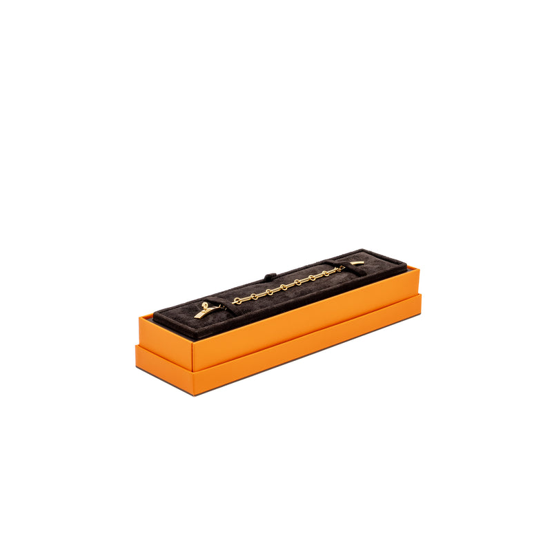 Hermes Size SH Kelly Chaine Bracelet, Small Model Yellow Gold/Diamonds