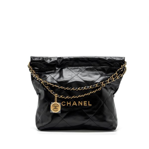 Chanel Small 22 Bag Lambskin Black GHW