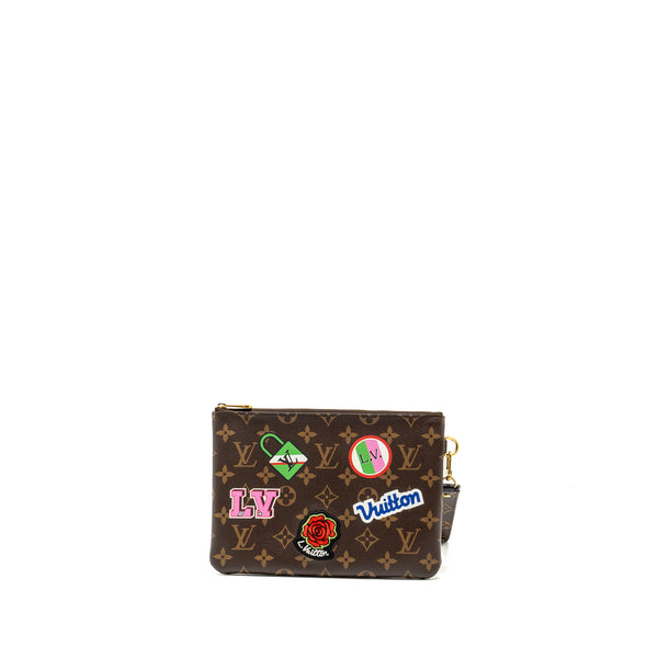 Louis Vuitton Travel Stickers City Pouch Monogram Canvas GHW