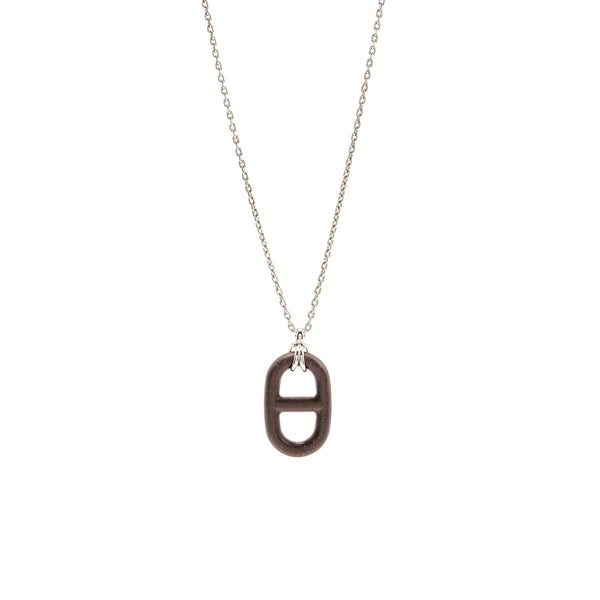 Hermes Chaine D’Ancre Vulcanium Necklace SHW