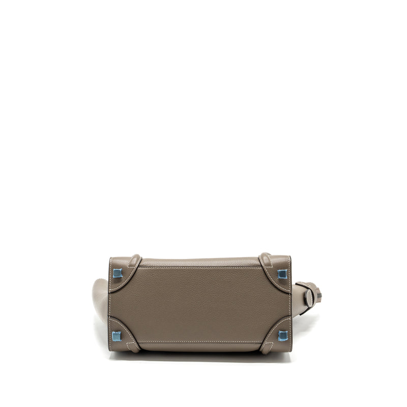 Celine Micro Luggage Bag Calfskin Grey SHW