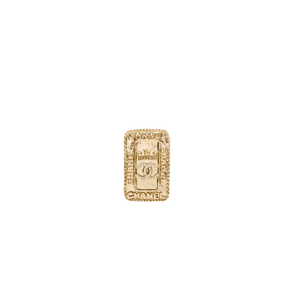 Chanel CC Logo and Crown Brooch Crystal LGHW