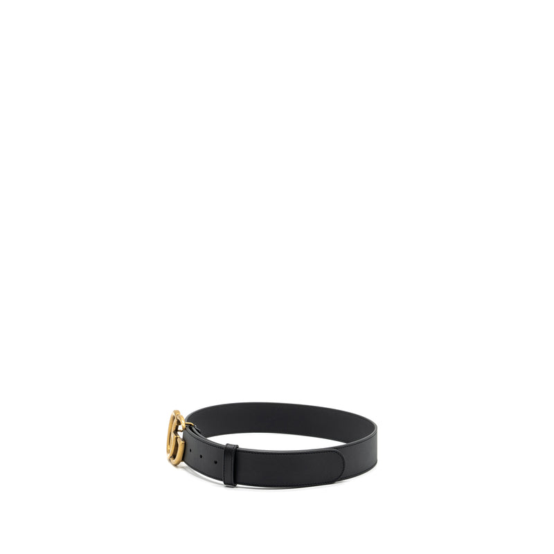 Gucci size 80 4cm width GG Marmont leather belt black GHW