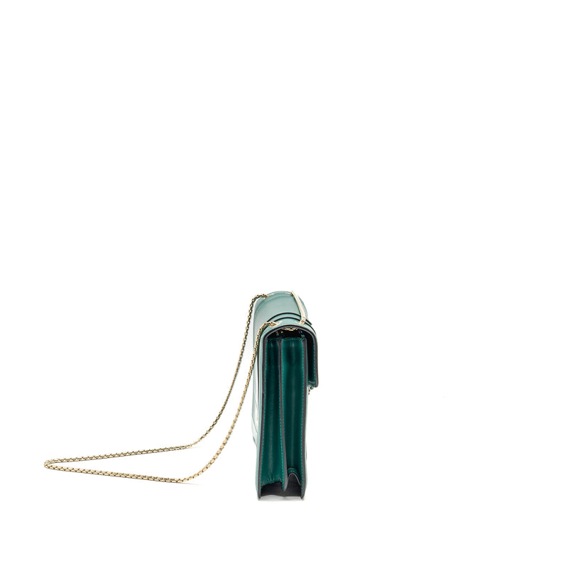Bvlgari Serpenti Forever Shoulder Bag Calfskin Green LGHW