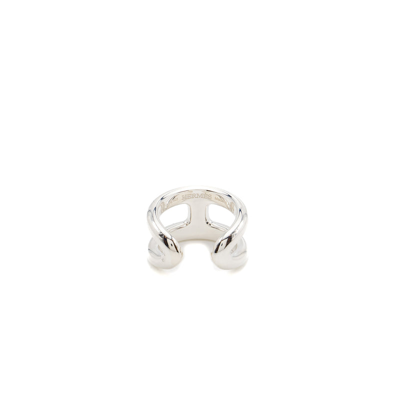 Hermes Size 54 Osmose Ring, Small Model, Silver