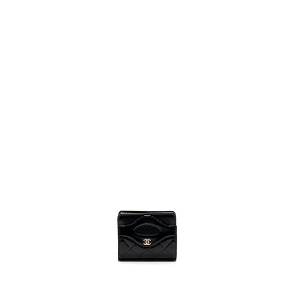 Chanel 24C 31 card holder shiny calfskin black LGHW (microchip)