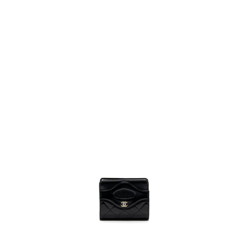 Chanel 24C 31 card holder shiny calfskin black LGHW (microchip)