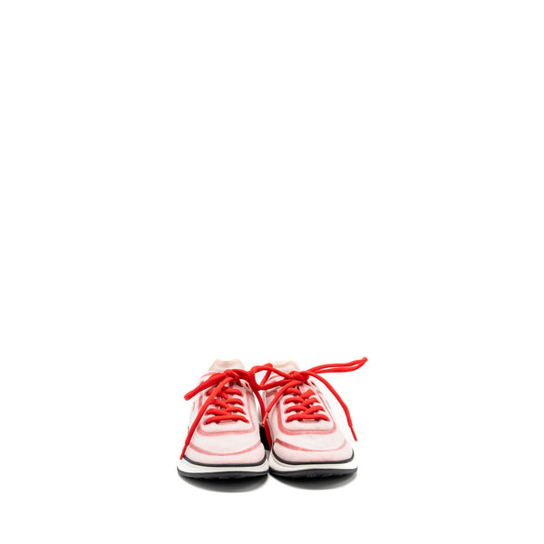 Chanel size 38.5 CC logo sneakers red/ white/ black