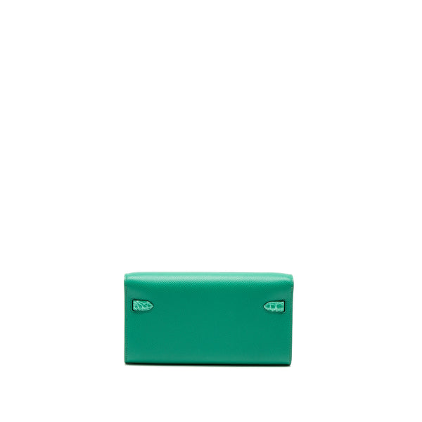 Hermes Kelly To Go Touch Epsom/Alligator Vert Jade SHW Stamp Z