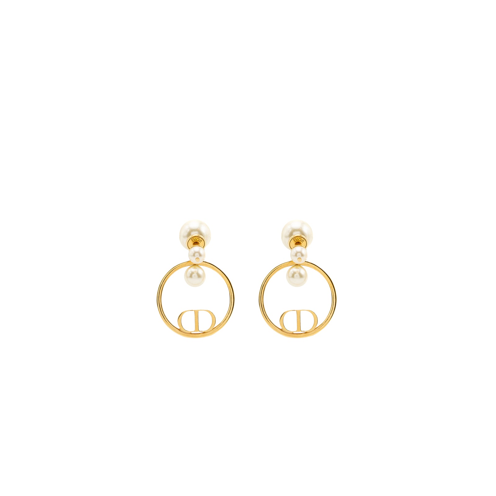 Dior gold earrings best sale