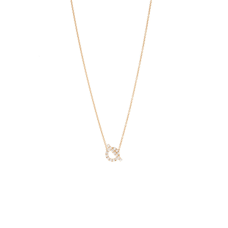 Hermes finesse pendant rose gold, Diamonds