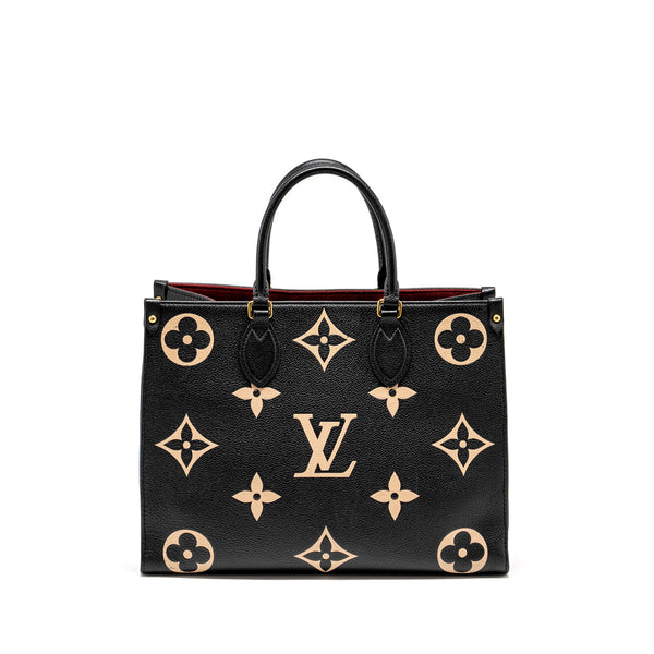 Louis Vuitton Onthego MM Bicolour Monogram Empreinte Black / Beige GHW