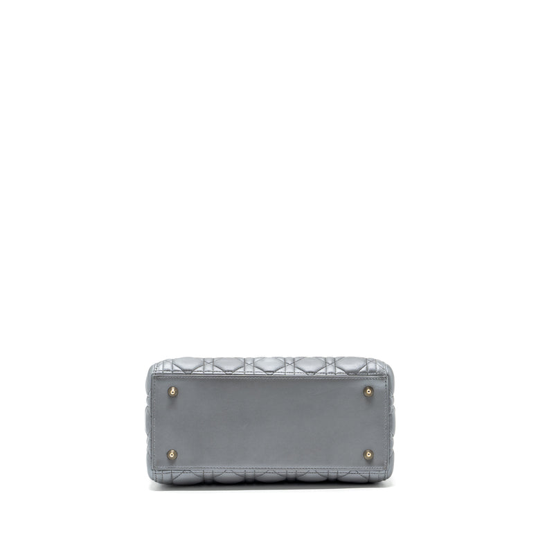 Dior Medium Lady Dior Lambskin Silver LGHW