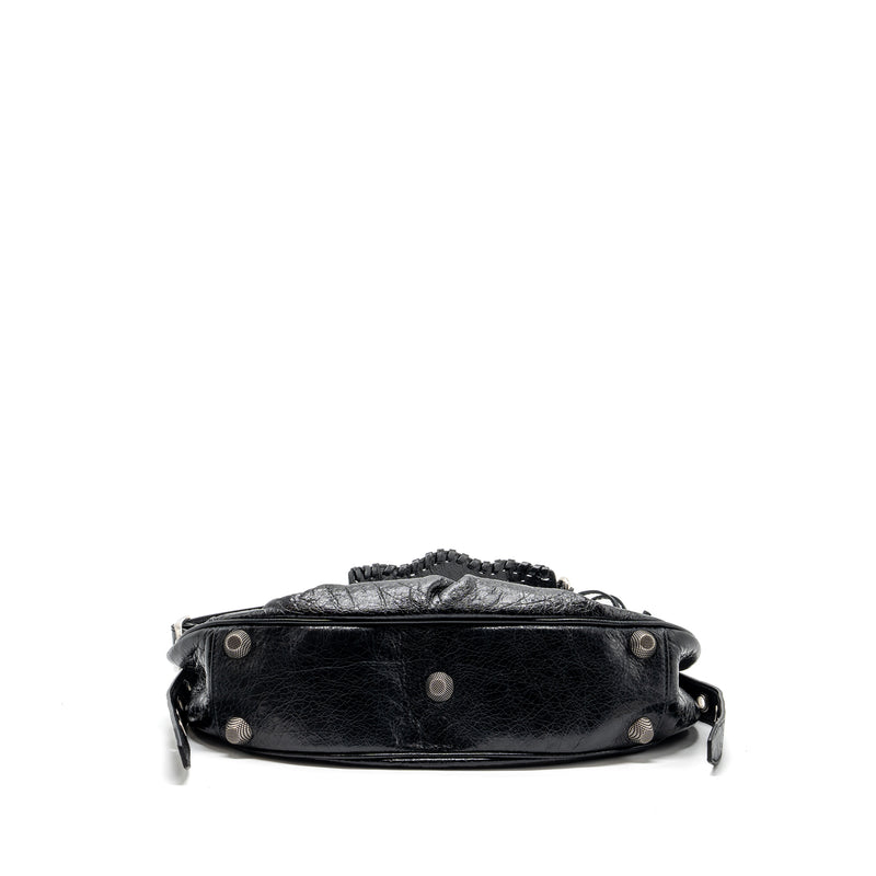 Balenciaga Le Cargole Small Shoulder Bag Lambskin Black SHW