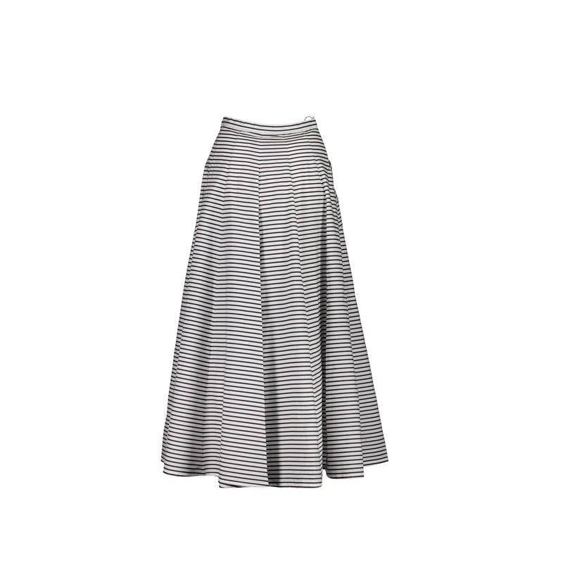 Chanel size 34 22S Long skirt cotton grey/black