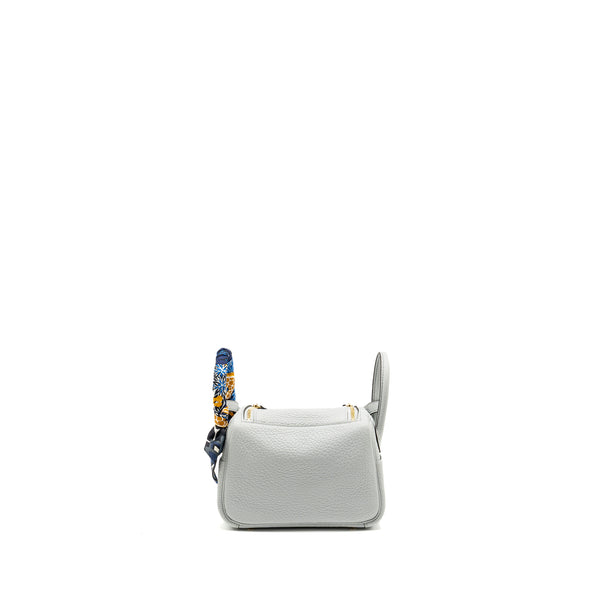 Hermes Mini Lindy Clemence Bleu Pale GHW Stamp Z
