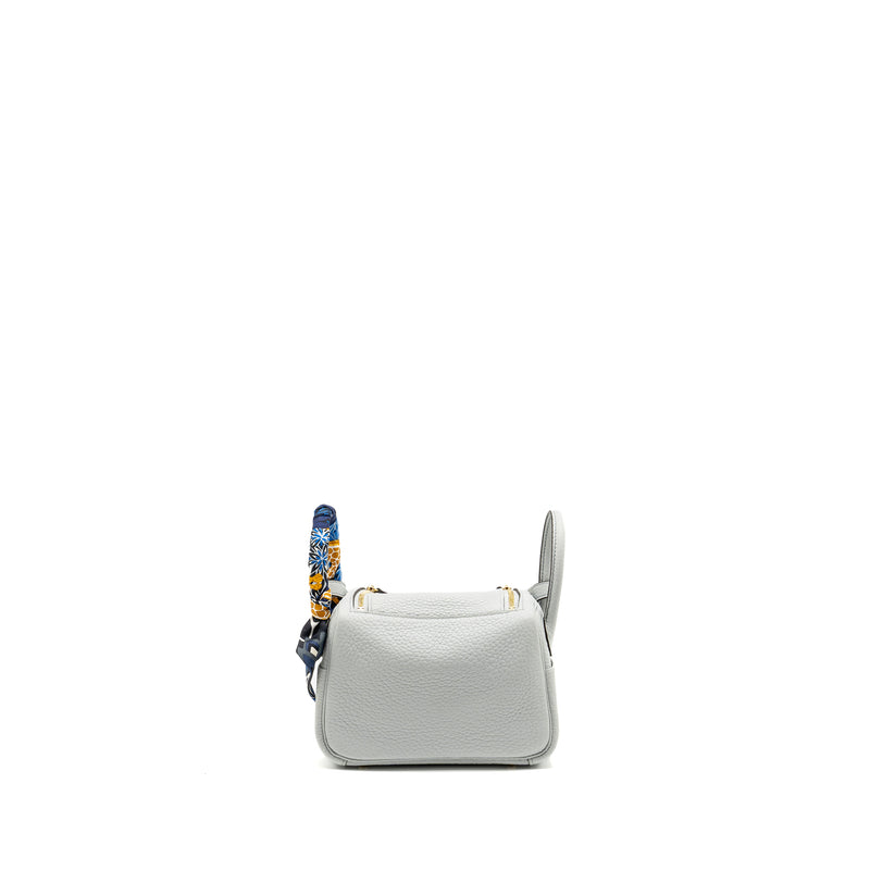 Hermes Mini Lindy Clemence Bleu Pale GHW Stamp Z