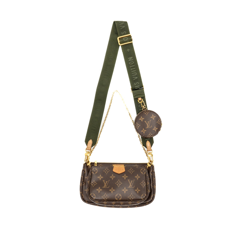 Louis Vuitton Multi Pochette Khaki Strap Monogram Canvas GHW