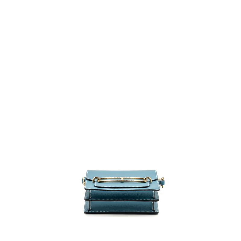 Hermes Mini Roulis Evercolor New Bleu Jean LGHW Stamp B