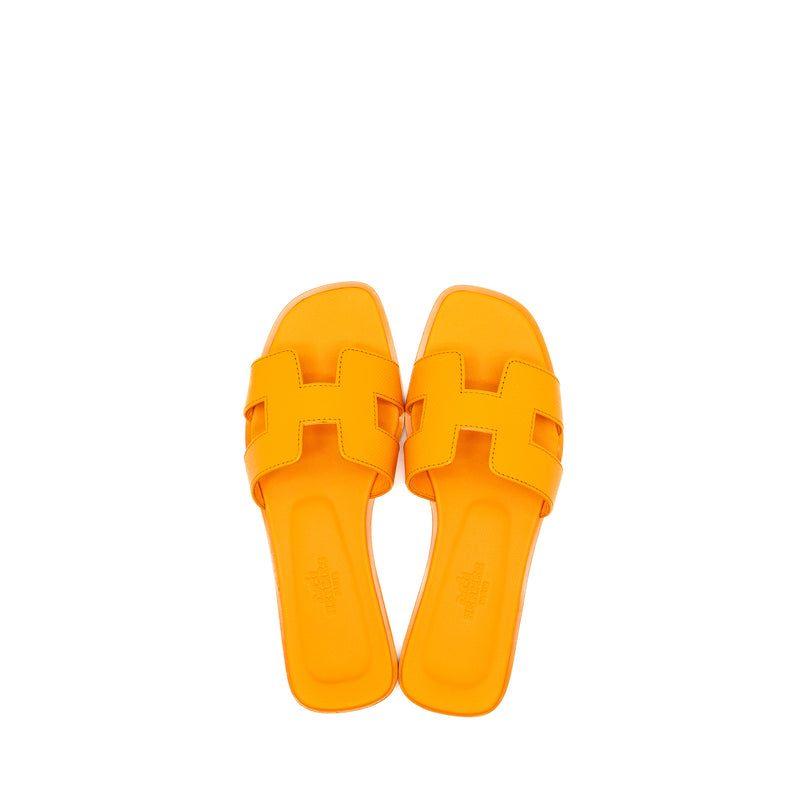 Hermes Size 34 Oran Sandals Epsom Orange