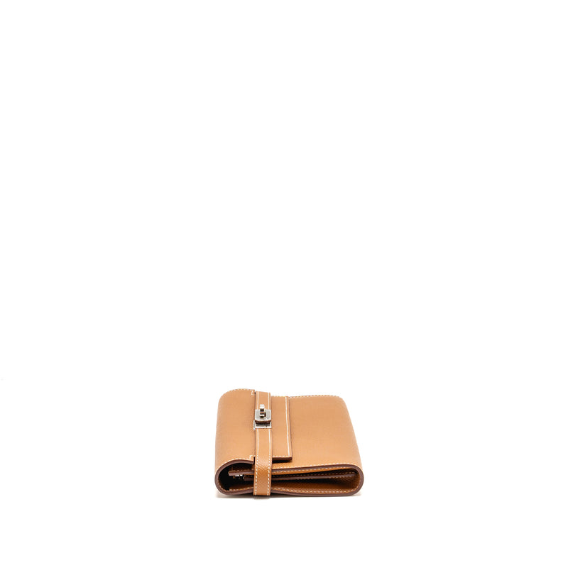 Hermes Kelly Long wallet Epsom gold SHW Stamp C