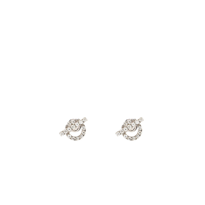 Hermes Finesse earrings white gold/diamonds