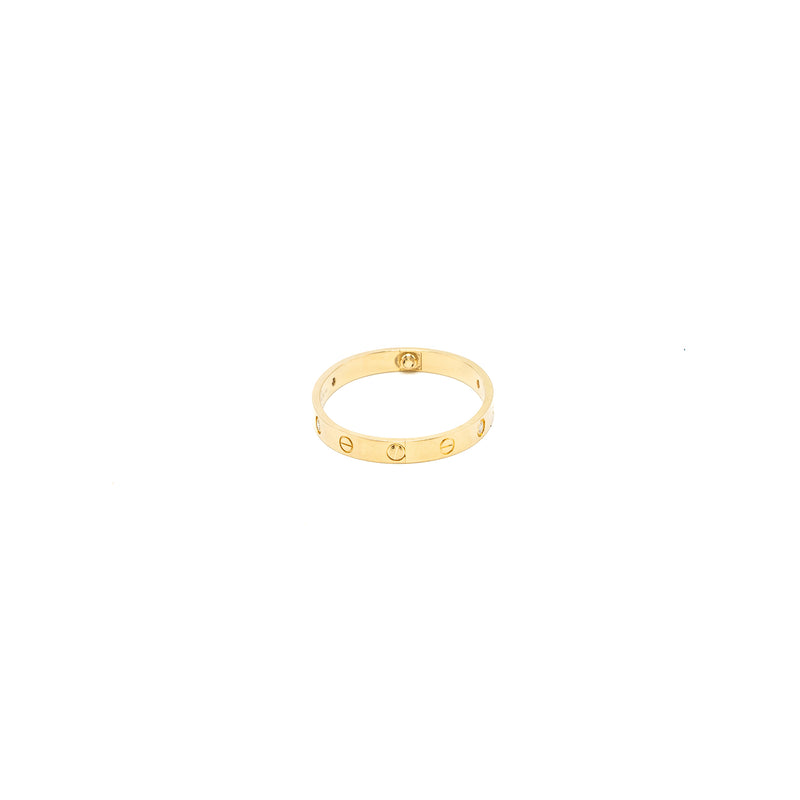 Cartier size 15 love bracelet yellow gold 4 diamonds