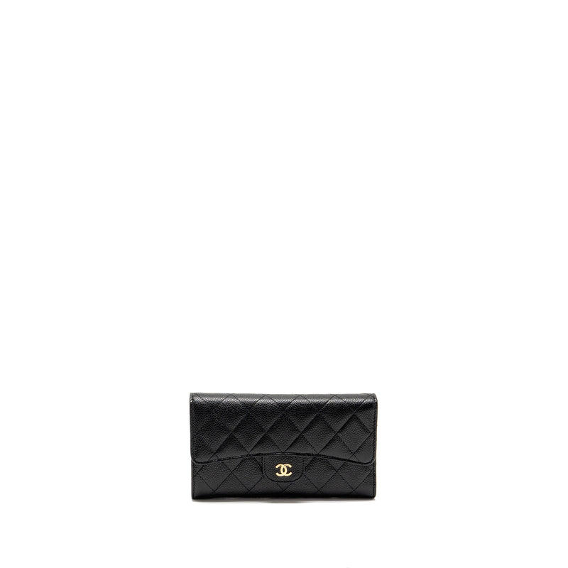 Chanel Classic CC Flap Long Wallet Caviar Black GHW