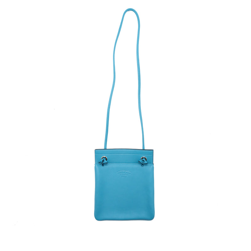 Hermes aline mini swift blue de nord SHW stamp D