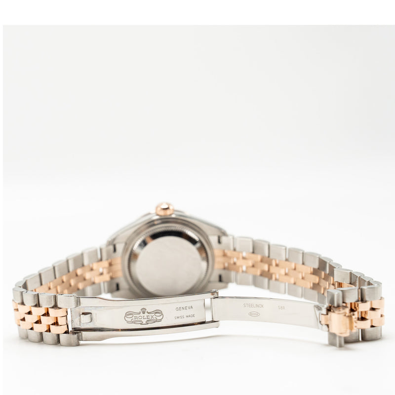 Rolex Lady-Datejust 28mm Oystersteel/Rose Gold/Diamonds, White Mother-of-Pearl Dial, Jubilee Bracelet Model:279381RBR